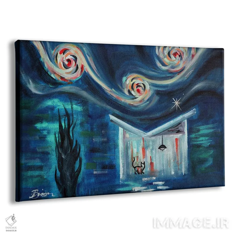 تابلو شب پرستارهٔ آپتاون اثر آنجلا بیسون - نمای پرسپکتیو محصول