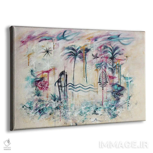 تابلو کوکومو VIII دکو هنری استوایی اثر آنجلا بیسون - نمای پرسپکتیو محصول