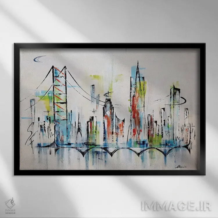 تابلو سانفرانسیسکو میانهقرن II اثر آنجلا بیسون - نمای قابدار مشکی