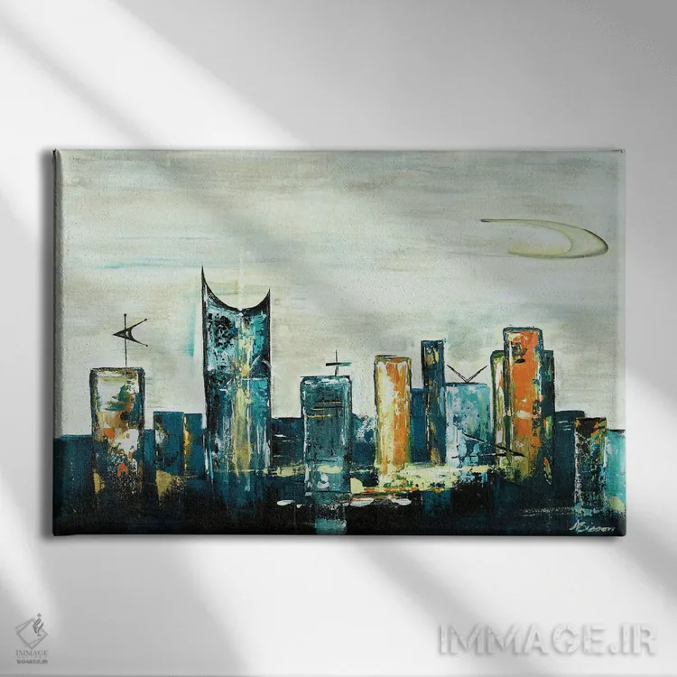 تابلو افق آپتاون میانهقرن V اثر آنجلا بیسون - نمای روبهرو روی دیوار