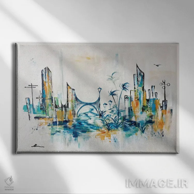 تابلو افق آپتاون میانهقرن XXIX اثر آنجلا بیسون - نمای روبهرو روی دیوار