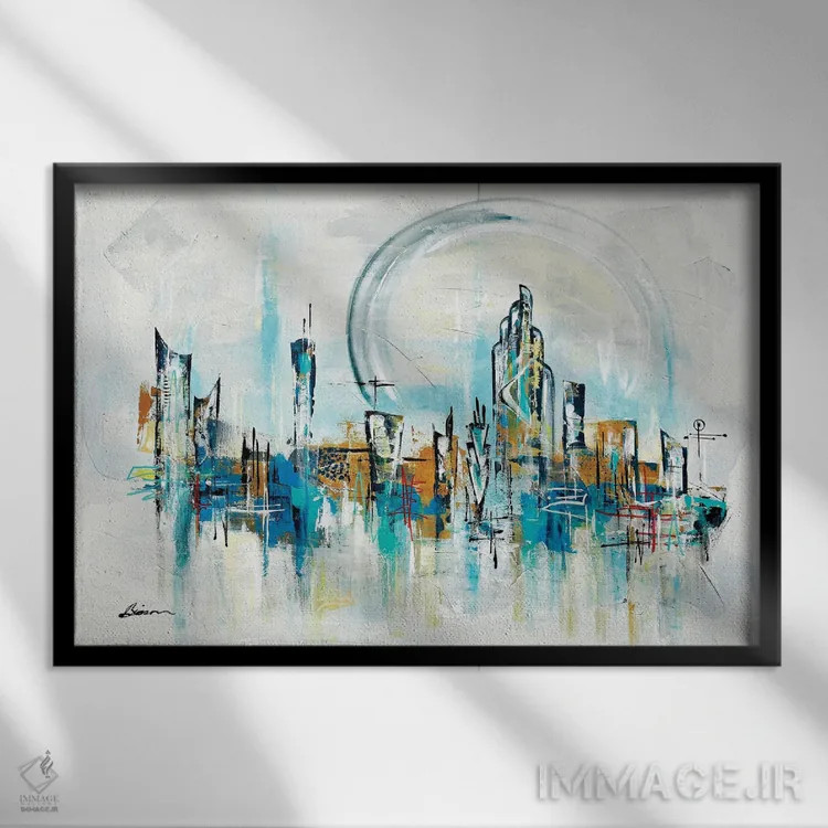 تابلو دکو آپتاون میانهقرن XXVI اثر آنجلا بیسون - نمای قابدار مشکی