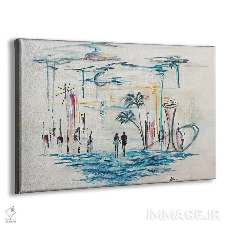 تابلو رویای میانهقرن اثر آنجلا بیسون - نمای پرسپکتیو محصول