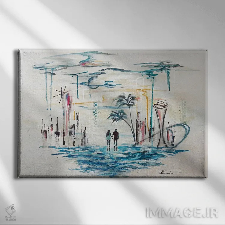 تابلو رویای میانهقرن اثر آنجلا بیسون - نمای روبهرو روی دیوار