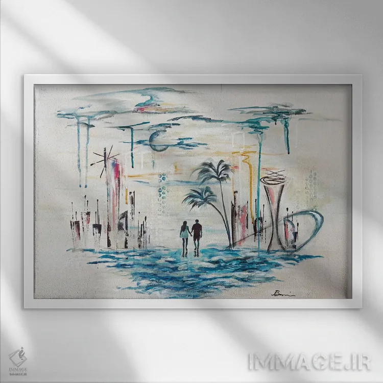 تابلو رویای میانهقرن اثر آنجلا بیسون - نمای قابدار سفید