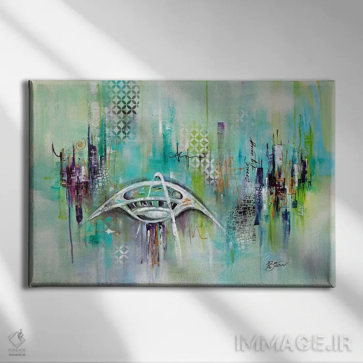 تابلو LAX X اثر آنجلا بیسون - نمای روبهرو روی دیوار