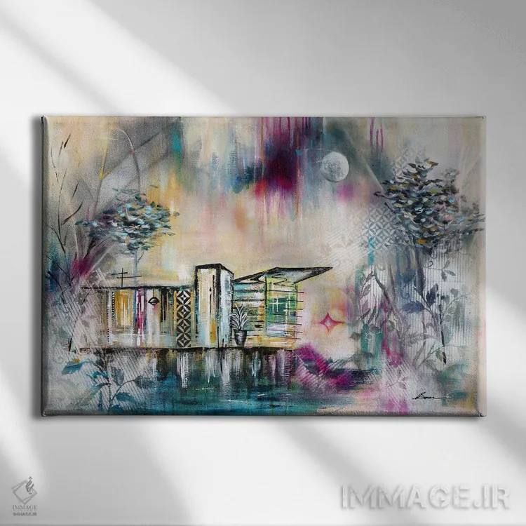 تابلو هارمونی VII اثر آنجلا بیسون - نمای روبهرو روی دیوار