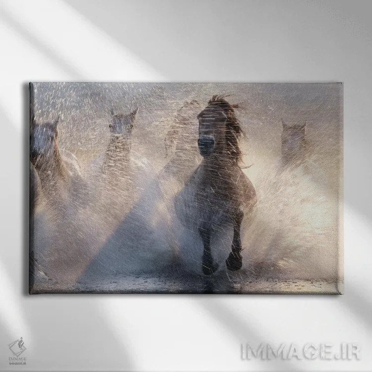 تابلو دویدن اثر بینگوزد - نمای روبهرو روی دیوار