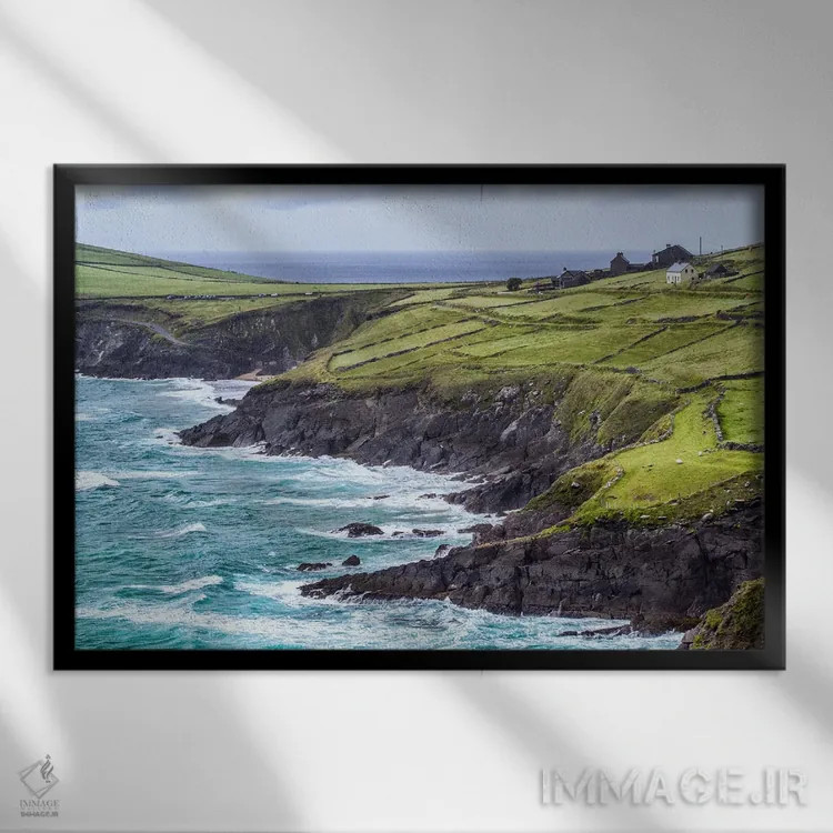 تابلو باورگل و دریا اثر بنجامین پاجت - نمای قابدار مشکی