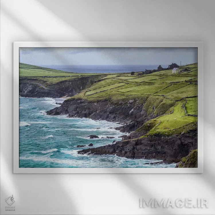 تابلو باورگل و دریا اثر بنجامین پاجت - نمای قابدار سفید