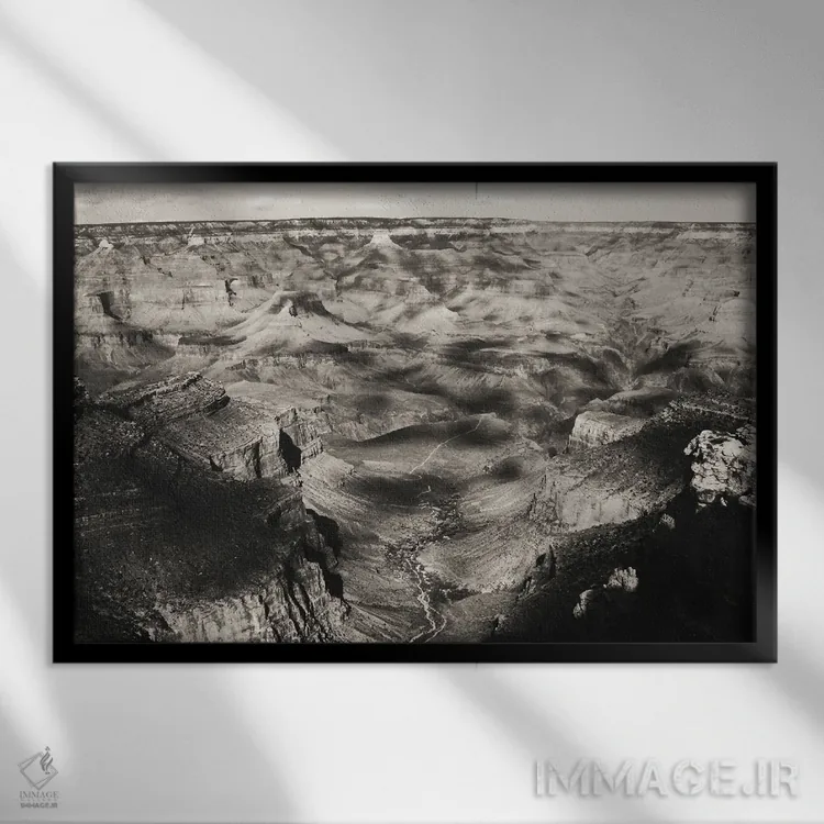 تابلو نمای گرند کنیون شماره ۱۰ اثر بنجامین پاجت - نمای قابدار مشکی
