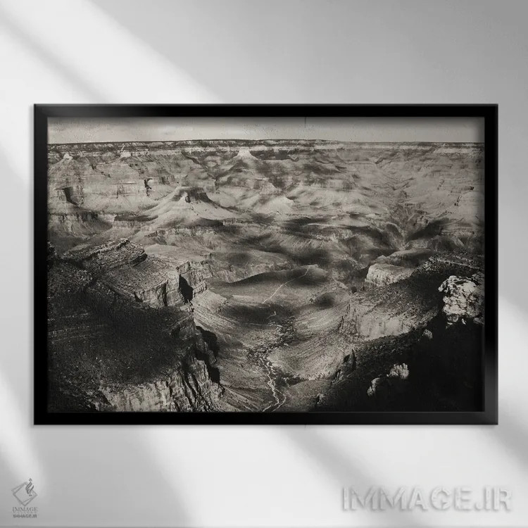 تابلو نمای گرند کنیون شماره ۱۰ اثر بنجامین پاجت - نمای قابدار مشکی