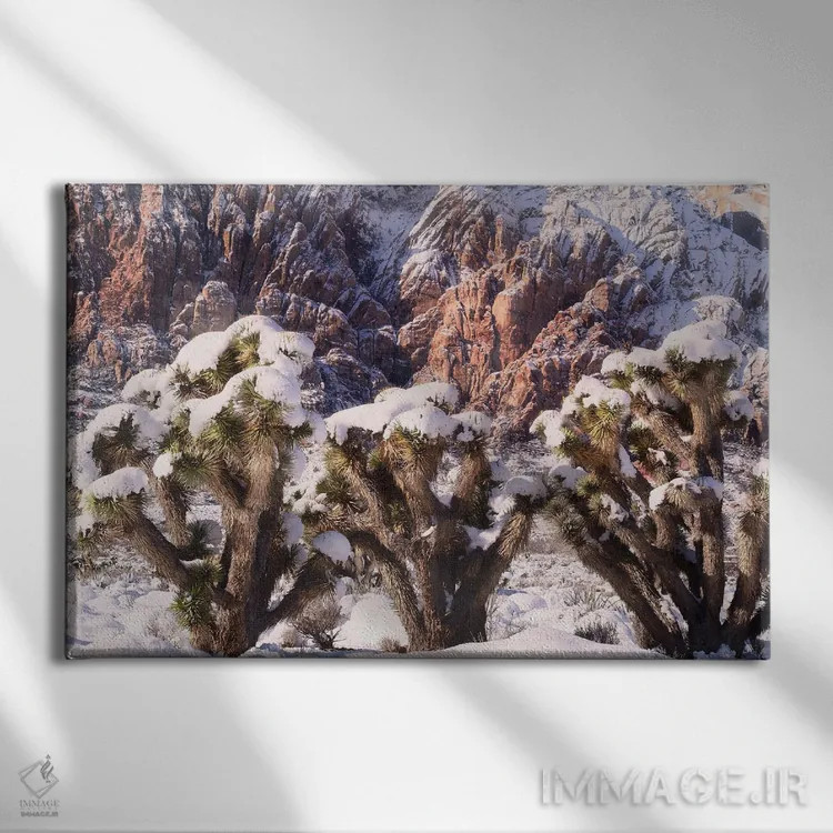 تابلو سهگانهٔ درخت یوشوا اثر بنجامین پاجت - نمای روبهرو روی دیوار