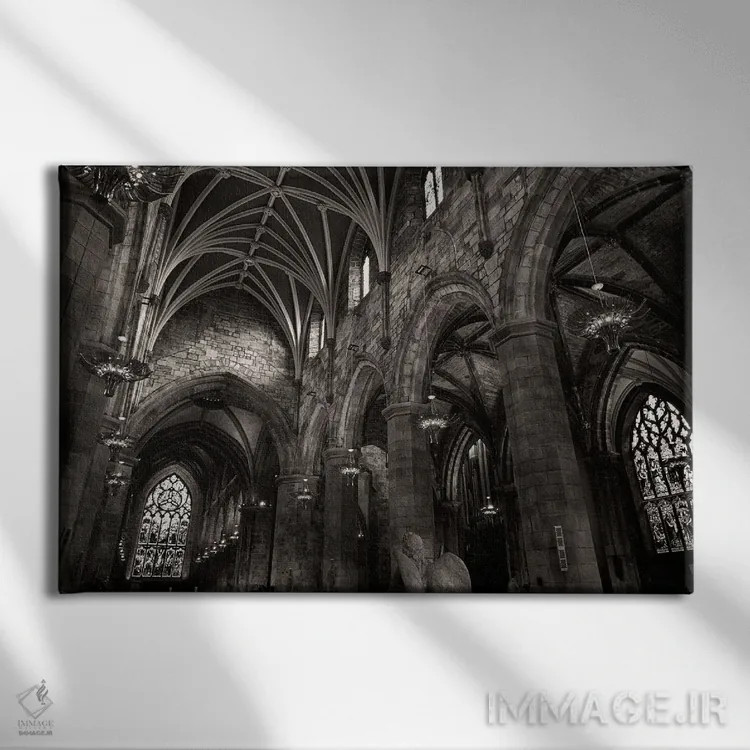 تابلو دیدگاه فرشته از کلیسای جامع سنت جایلز اثر بنجامین پاجت - نمای روبهرو روی دیوار