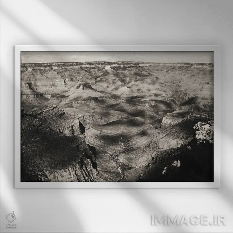 تابلو نمای گرند کنیون شماره ۱۰ اثر بنجامین پاجت - نمای قابدار سفید