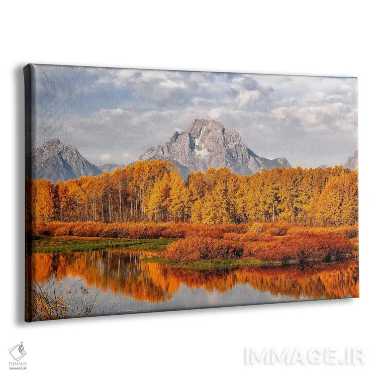 تابلو دیوار رنگین کوه موران اثر بنجامین پاجت - نمای پرسپکتیو محصول