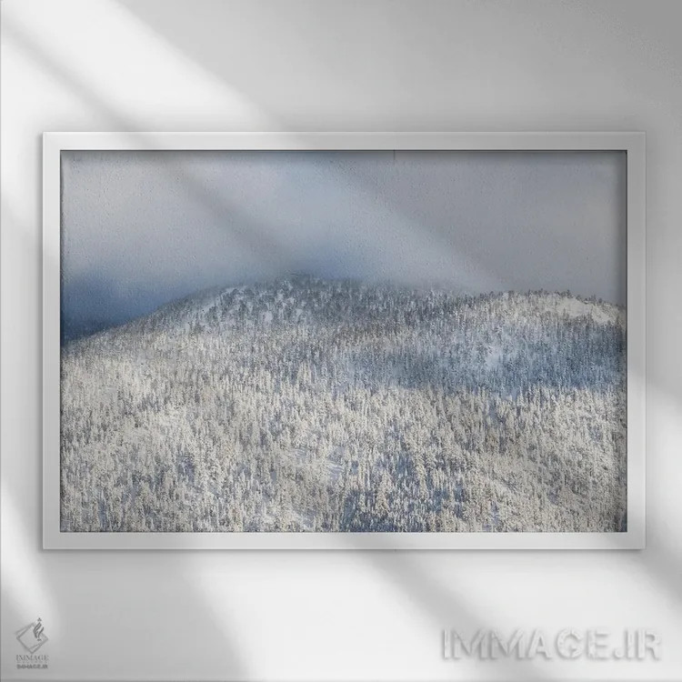 تابلو درختان تاهو شماره سیزده اثر بنجامین پاجت - نمای قابدار سفید