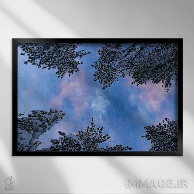تابلو درختان تاهو شماره چهارده اثر بنجامین پاجت - نمای قابدار مشکی