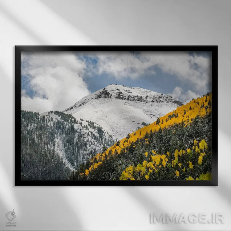 تابلو قله بالارد اثر بنجامین پاجت - نمای قابدار مشکی