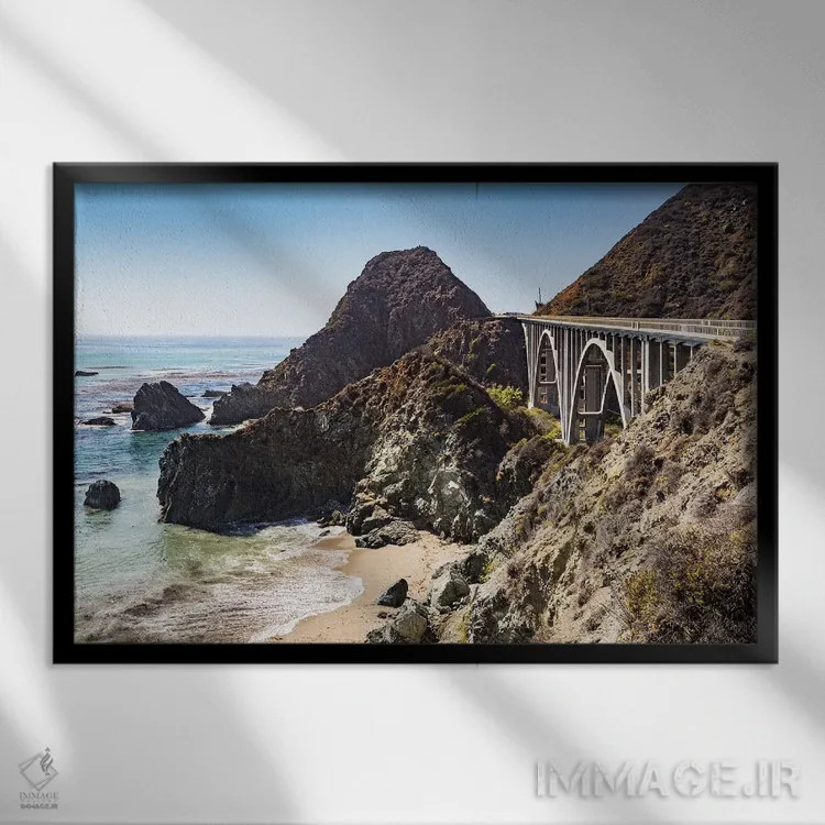 تابلو پل بیگ کریک اثر بنجامین پاجت - نمای قابدار مشکی