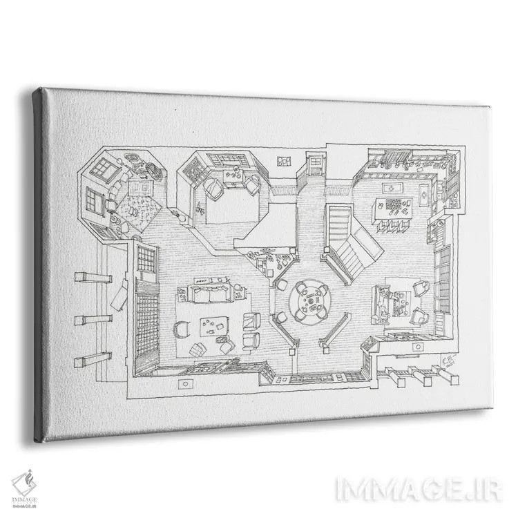 تابلو خانه ساحلی گریس و فرانکی اثر بیکِیآرتکت (استودیو هنر و معماری) - نمای پرسپکتیو محصول