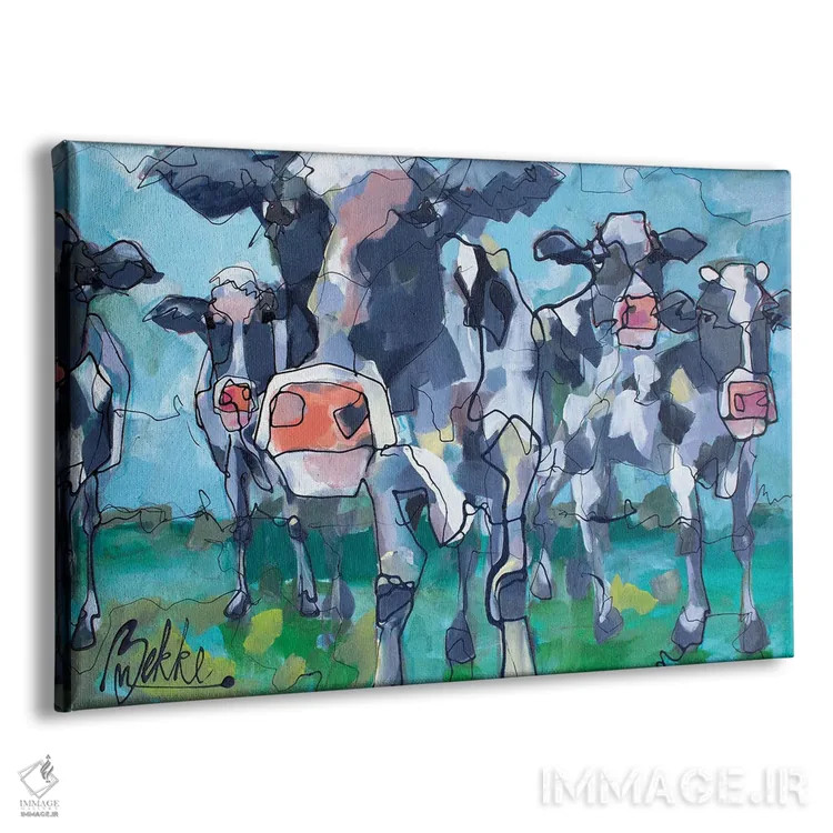 تابلو گاوها اثر ماریکه بکه - نمای پرسپکتیو محصول