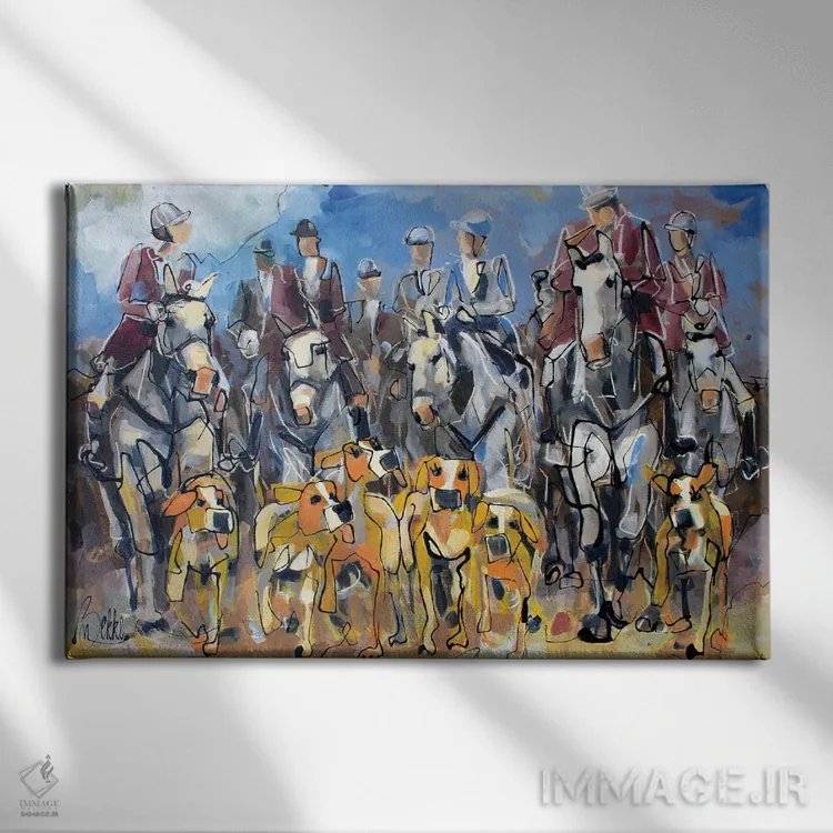 تابلو شکارچی کمونیست اثر ماریکه بکه - نمای روبهرو روی دیوار