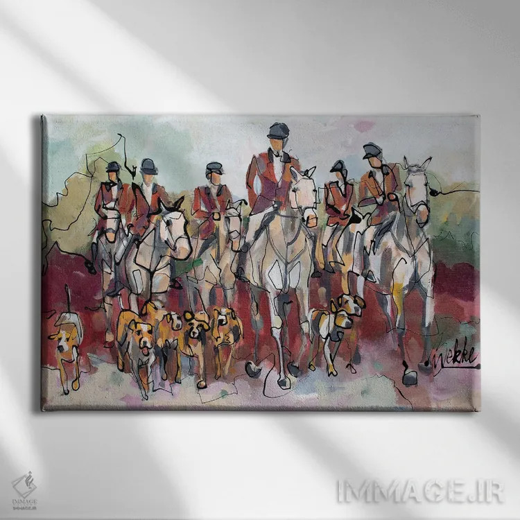 تابلو تمرین اثر ماریکه بکه - نمای روبهرو روی دیوار