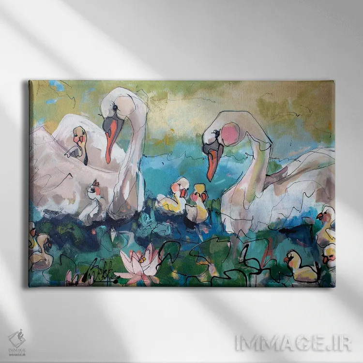 تابلو روز خانواده اثر ماریکه بکه - نمای روبهرو روی دیوار