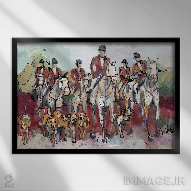 تابلو تمرین اثر ماریکه بکه - نمای قابدار مشکی