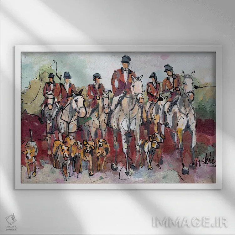 تابلو تمرین اثر ماریکه بکه - نمای قابدار سفید