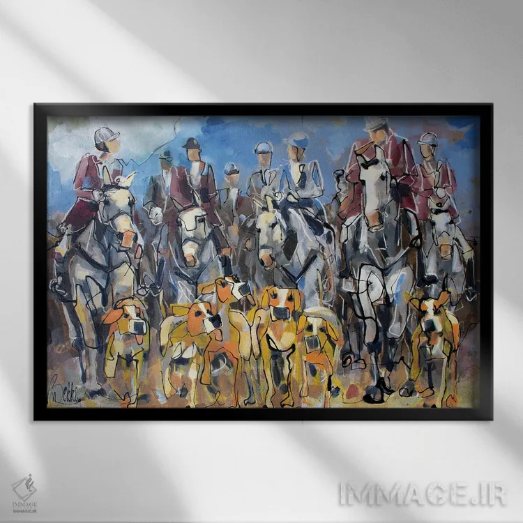 تابلو شکارچی کمونیست اثر ماریکه بکه - نمای قابدار مشکی