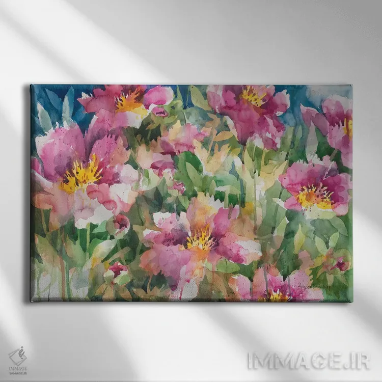 تابلو شخصیتهای گل صدتومانی اثر آنلاین بوکنکمپ - نمای روبهرو روی دیوار