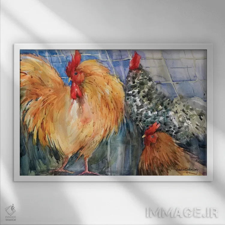 تابلو سه تاج اثر آنلاین بوکنکمپ - نمای قابدار سفید