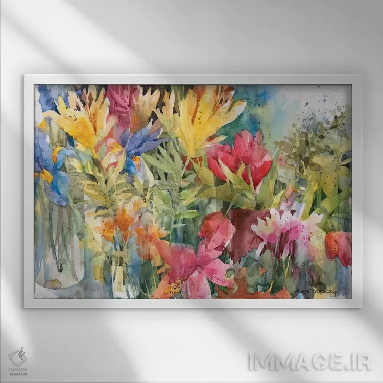 تابلو پُربار اثر آنلاین بوکنکمپ - نمای قابدار سفید