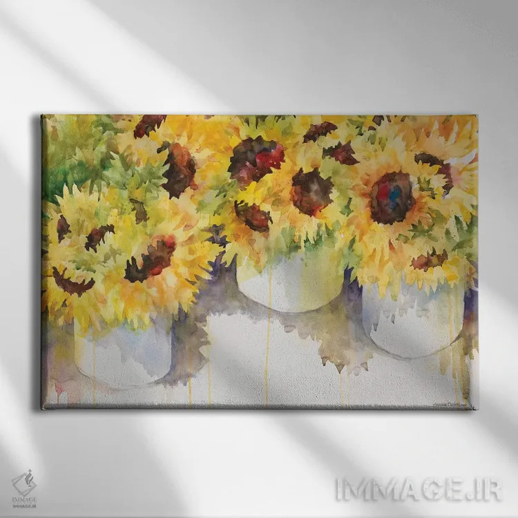 تابلو دنبال خورشید اثر آنلاین بوکنکمپ - نمای روبهرو روی دیوار