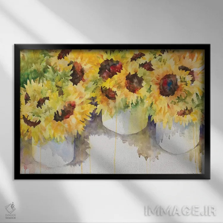 تابلو دنبال خورشید اثر آنلاین بوکنکمپ - نمای قابدار مشکی