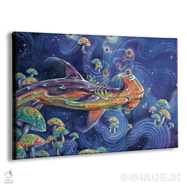 تابلو چای کوسه اثر آرت برادران اسوارتز (استودیوی هنری) - نمای پرسپکتیو محصول