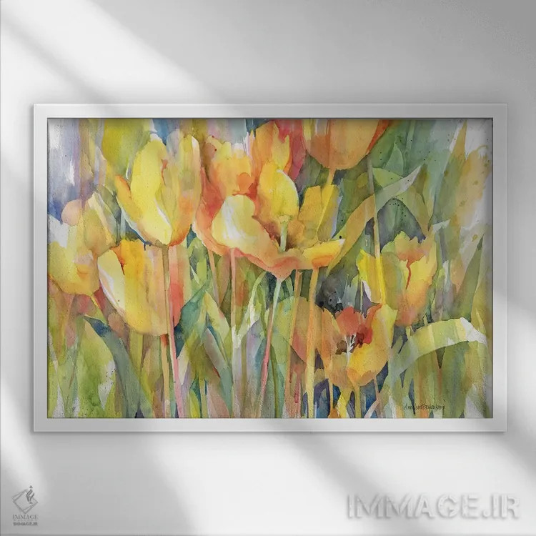 تابلو گروه طلایی اثر آنلاین بوکنکمپ - نمای قابدار سفید