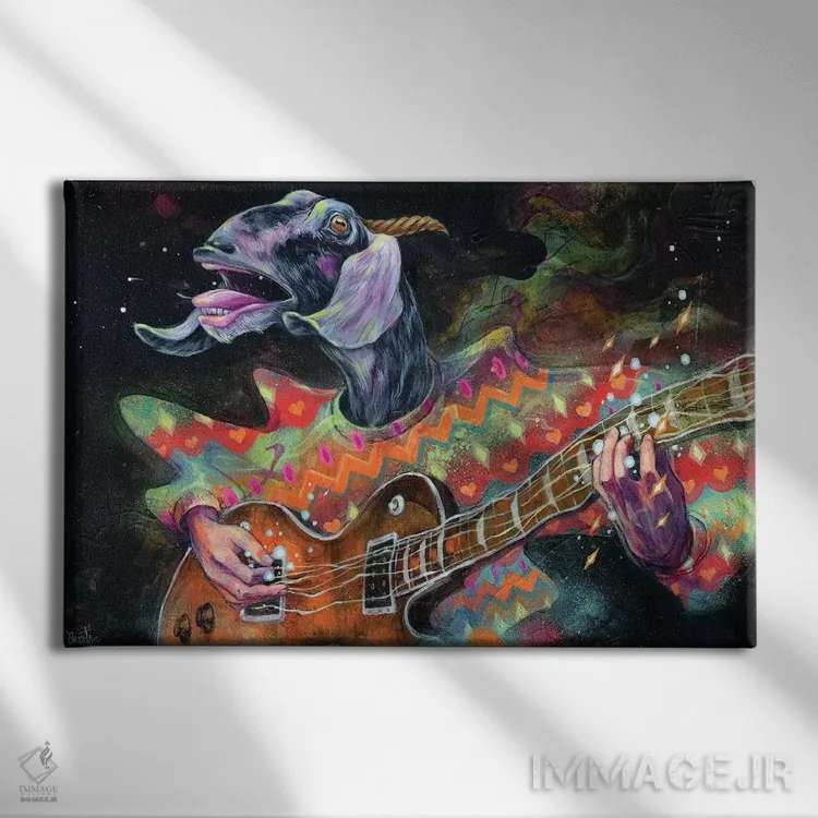 تابلو گریِ سرخوش اثر آرت برادران اسوارتز (استودیوی هنری) - نمای روبهرو روی دیوار