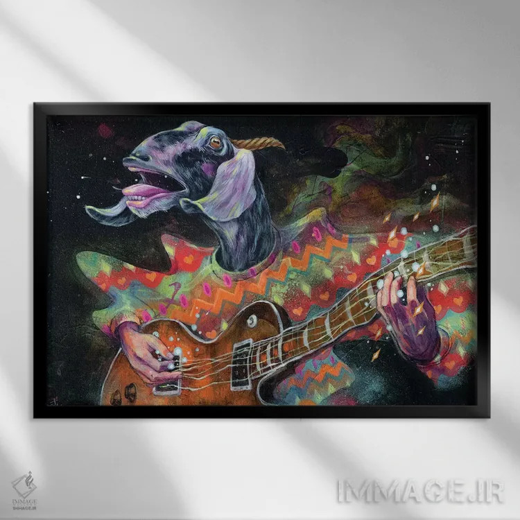 تابلو گریِ سرخوش اثر آرت برادران اسوارتز (استودیوی هنری) - نمای قابدار مشکی