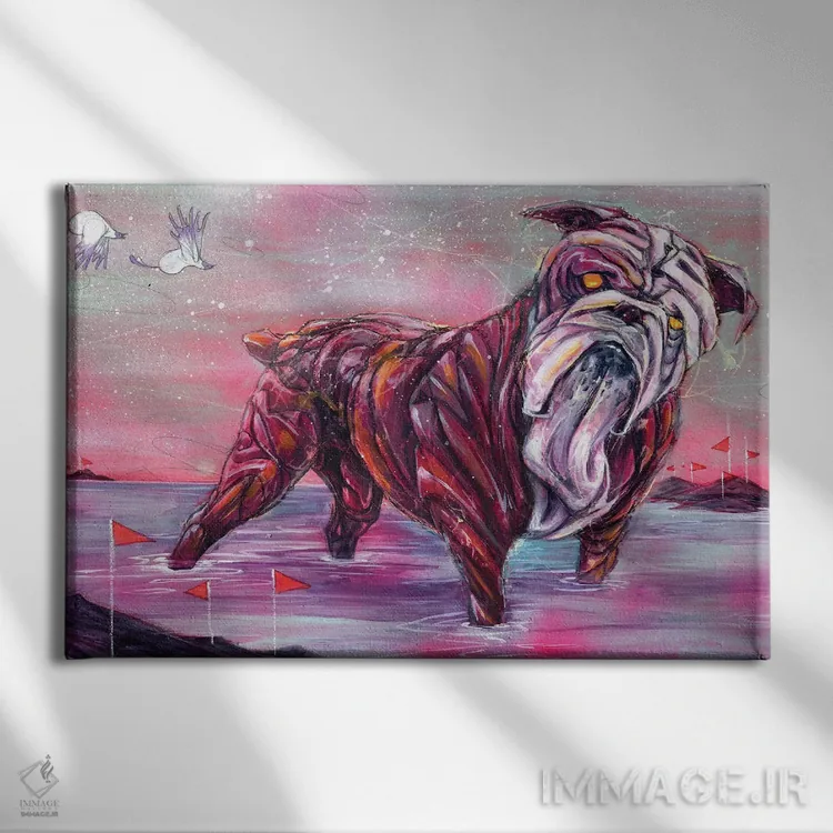 تابلو سگ ال.اس.دی اثر آرت برادران اسوارتز (استودیوی هنری) - نمای روبهرو روی دیوار