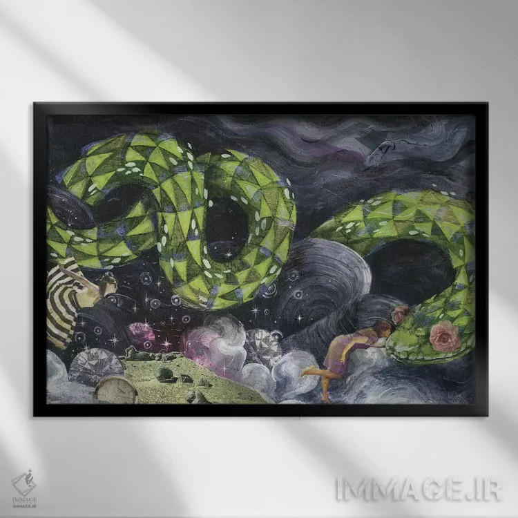 تابلو باغ درخشان اثر آرت برادران اسوارتز (استودیوی هنری) - نمای قابدار مشکی