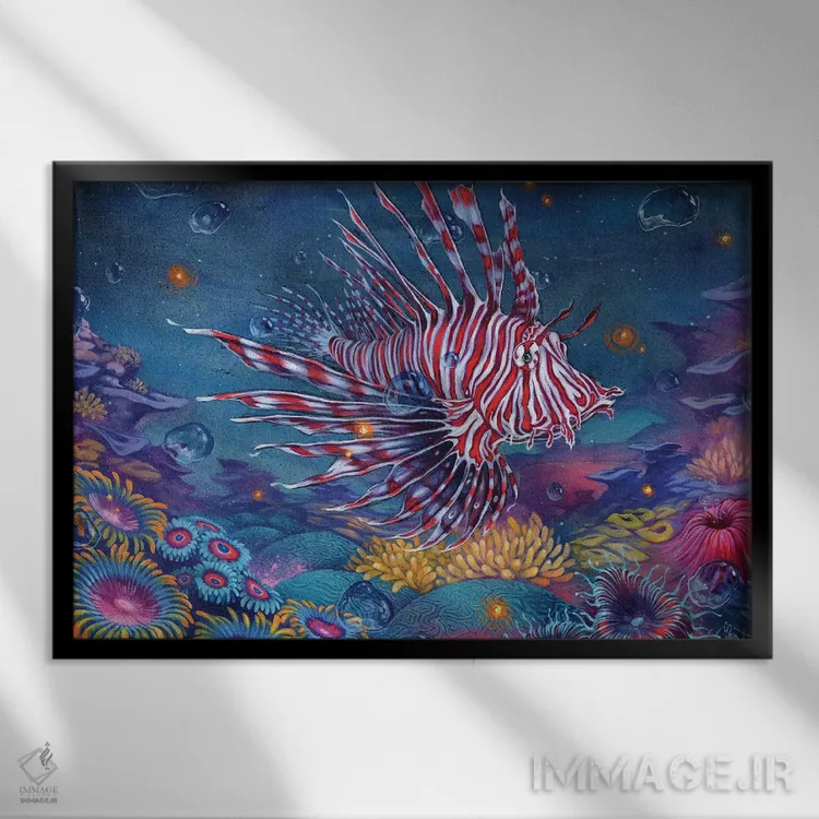 تابلو دانههای نعنایی اثر آرت برادران اسوارتز (استودیوی هنری) - نمای قابدار مشکی