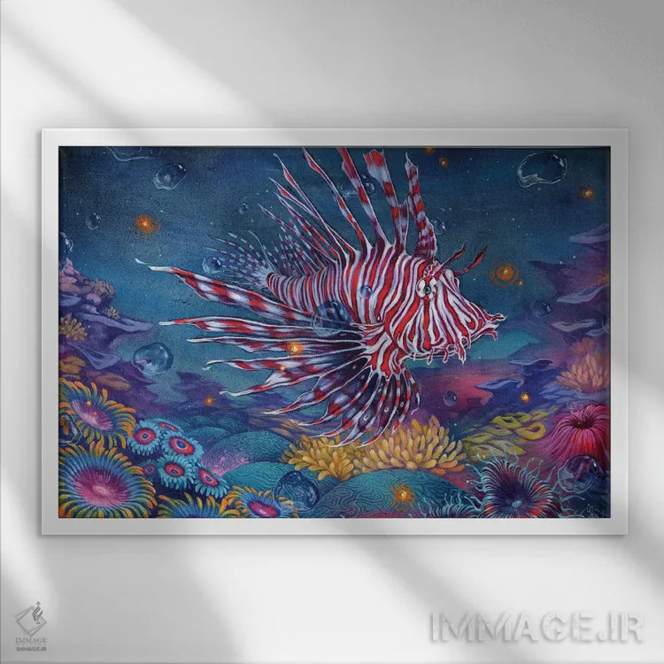 تابلو دانههای نعنایی اثر آرت برادران اسوارتز (استودیوی هنری) - نمای قابدار سفید