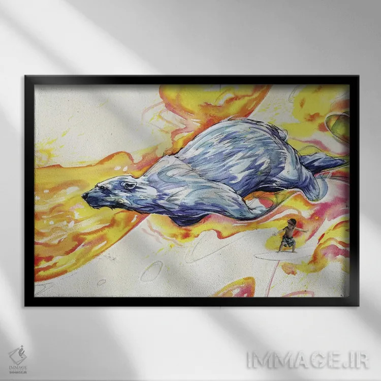 تابلو آناناسهای بازیافتی اثر آرت برادران اسوارتز (استودیوی هنری) - نمای قابدار مشکی