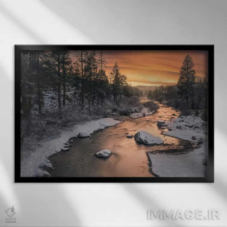 تابلو تراکی (شهر) اثر استیو برکلی - نمای قابدار مشکی