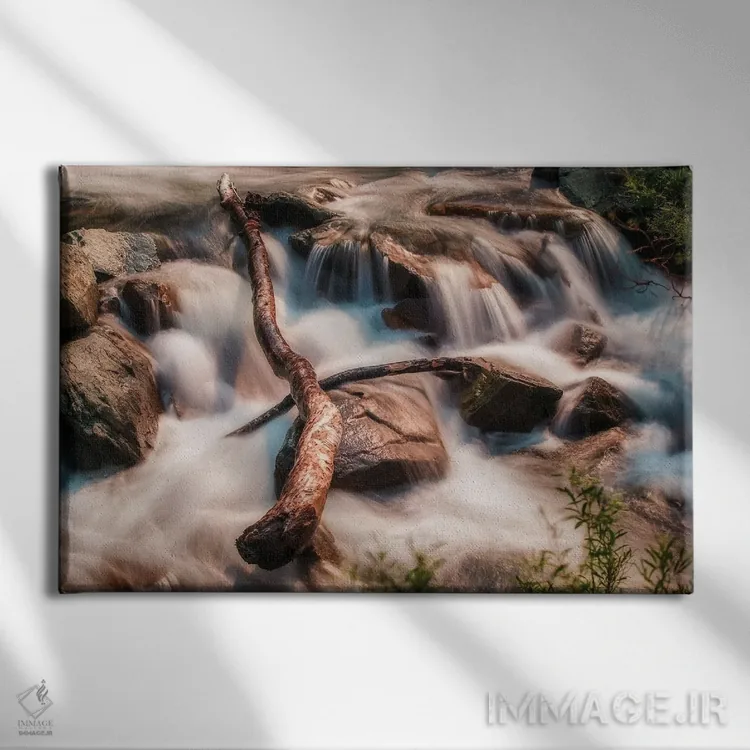 تابلو آبشار عقاب بالا (اوریتن) اثر استیو برکلی - نمای روبهرو روی دیوار