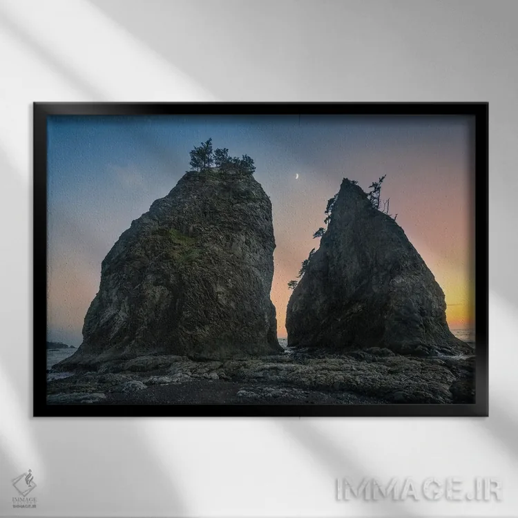 تابلو دوقلوها در ریالتو اثر استیو برکلی - نمای قابدار مشکی