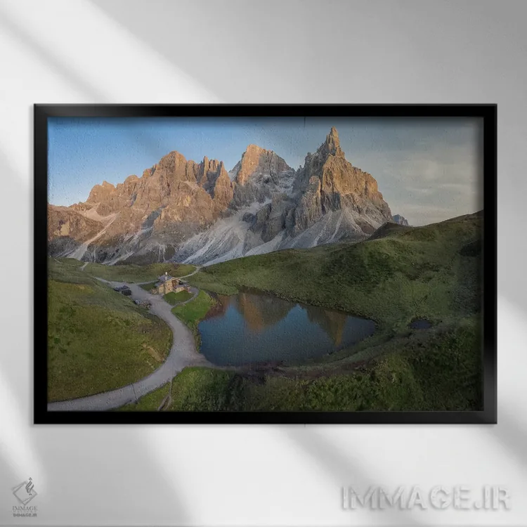 تابلو کیمون دلا پالا (کوه ایتالیا) اثر استیو برکلی - نمای قابدار مشکی